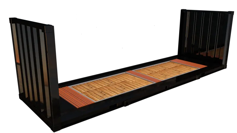Ilustração Flat Rack - 20' e 40'