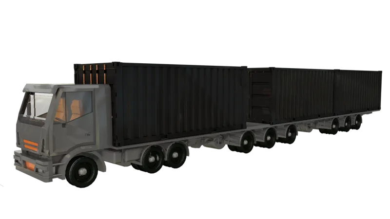 Ilustração de um Rodotrem